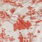 1 Yard Cherry Tomato and White Classic Toile de Jouy Mercerized Organic Egyptian Cotton Shirting 56’’ Width